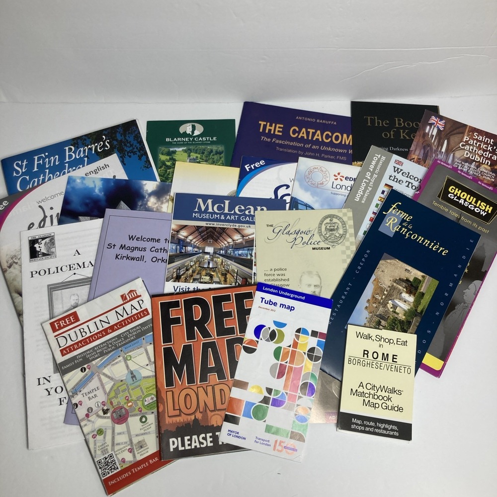 Europe Travel Brochures Guides Lot 20 Dublin London Rome Blarney Castle UK Italy